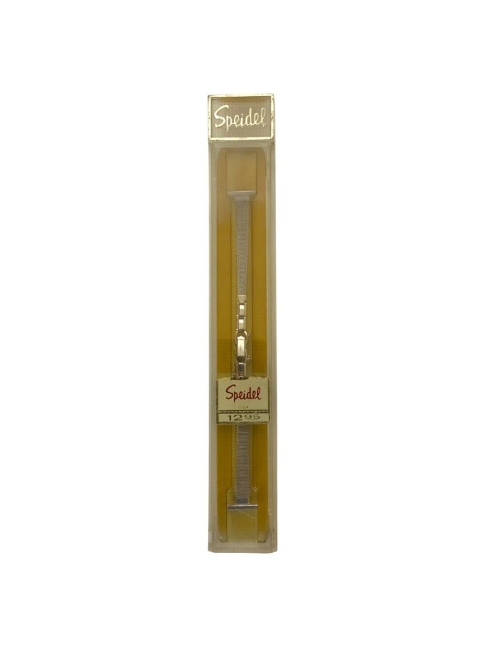 Speidel Tapered Silvertone Mesh Womens Watch Band A712 Adjustable USA